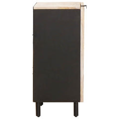 vidaXL Sideboard White Wash Finish 40 x 33 x 75 cm Solid Mango Wood 4