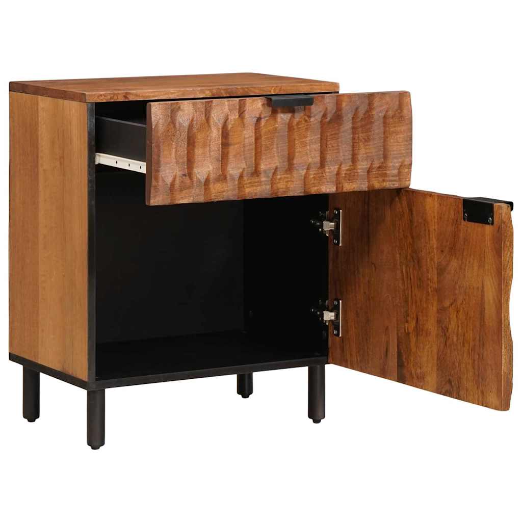 vidaXL Bedside Cabinet Brown 50 x 33 x 60 cm Solid Mango Wood 2