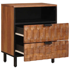 vidaXL Bedside Cabinet Brown 50 x 33 x 62 cm Solid Mango Wood 2