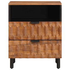 vidaXL Bedside Cabinet Brown 50 x 33 x 62 cm Solid Mango Wood 3
