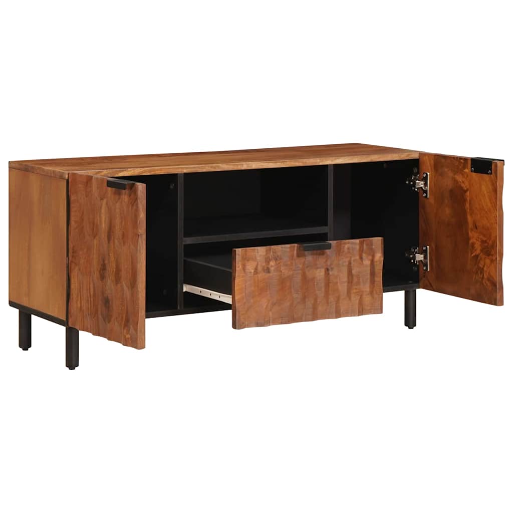 vidaXL TV Cabinet with Drawer Acacia Brown Finish 105 x 33 x 46 cm 2