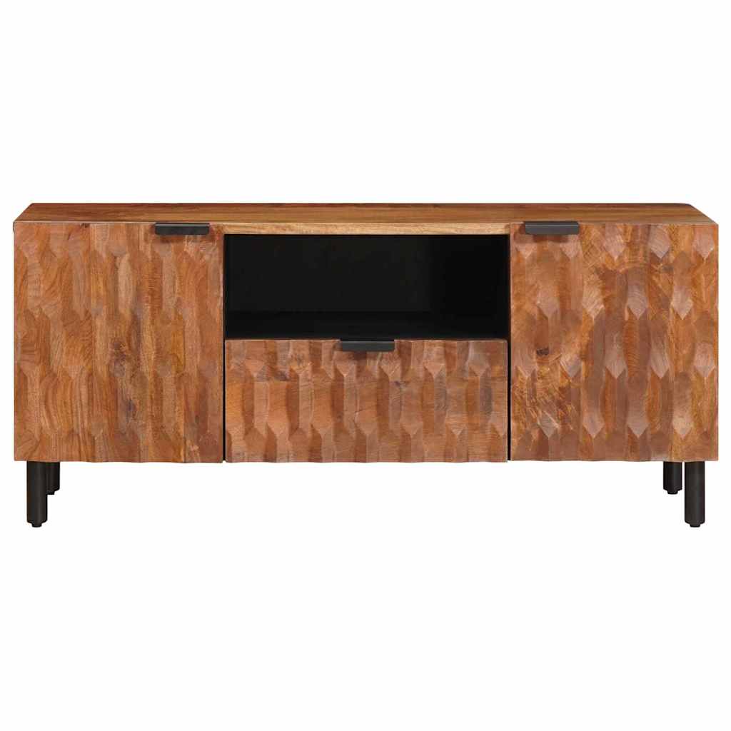 vidaXL TV Cabinet with Drawer Acacia Brown Finish 105 x 33 x 46 cm 3
