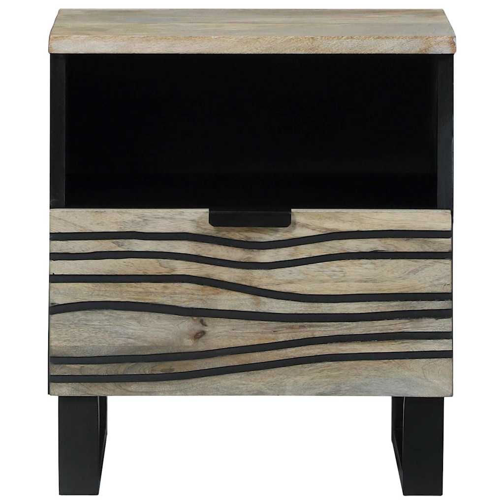 vidaXL Bedside Cabinet White 40 x 33 x 46 cm Engineered Wood 3