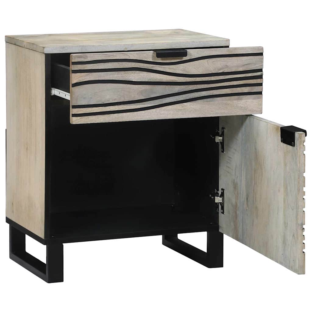 vidaXL Bedside Cabinet White 50 x 33 x 60 cm Engineered Wood 2