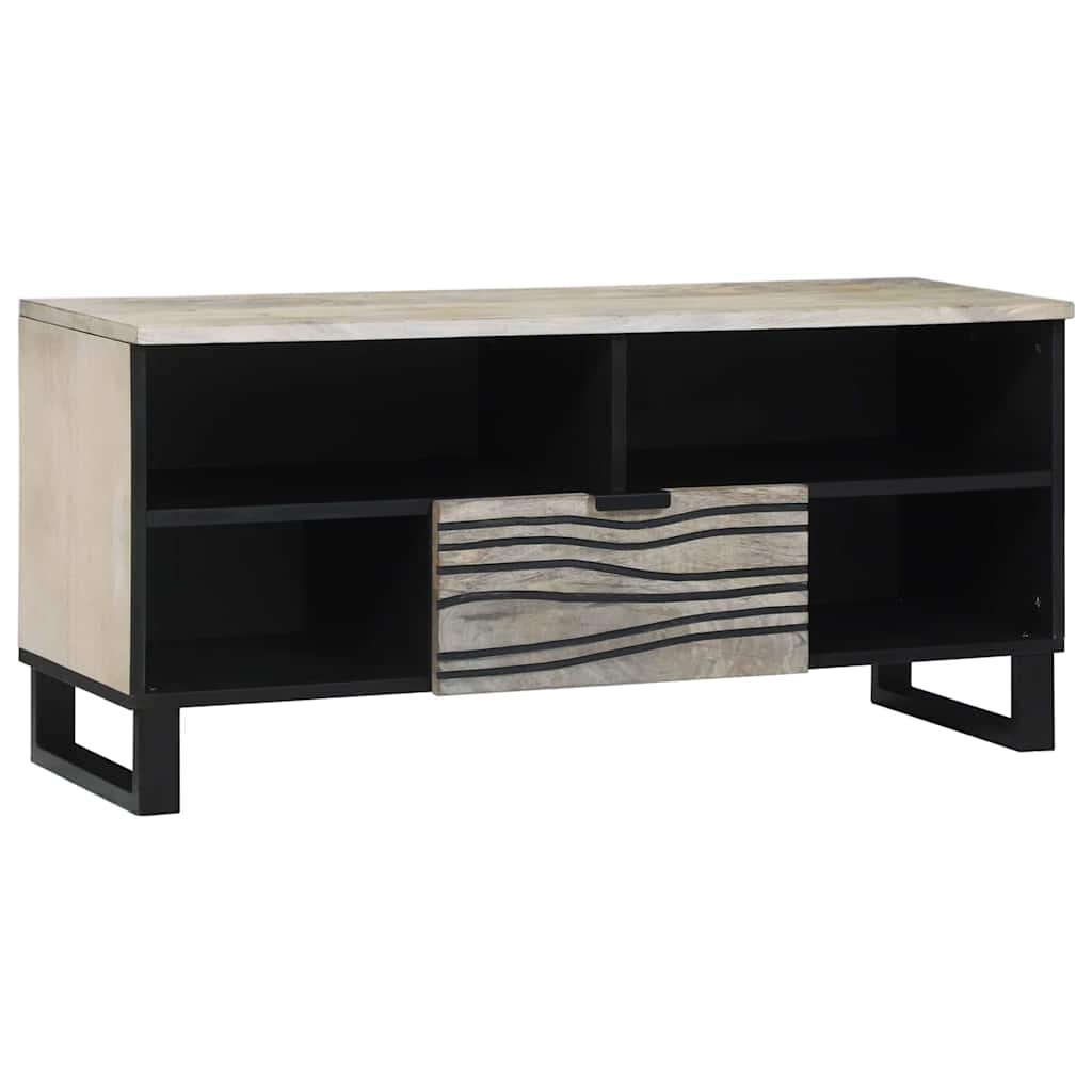 vidaXL TV Cabinet 100 x 33 x 46 cm White Engineered Wood 1