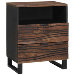 Bedside Cabinet Engineered Wood in Walnut