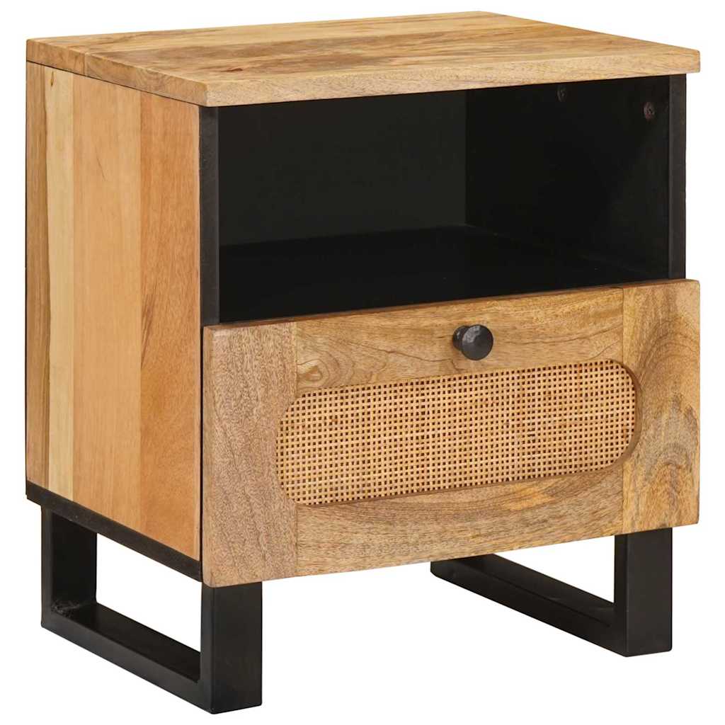 vidaXL Bedside Cabinet Natural 40 x 33 x 46 cm Solid Mango Wood 1