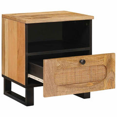 vidaXL Bedside Cabinet Natural 40 x 33 x 46 cm Solid Mango Wood 2
