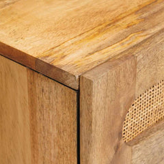 vidaXL Bedside Cabinet Natural 50 x 33 x 60 cm Solid Mango Wood 6