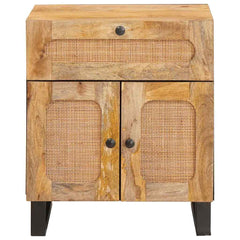 vidaXL Bedside Cabinet Natural 50 x 33 x 60 cm Solid Mango Wood 3