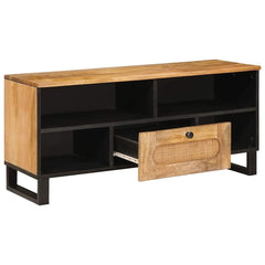 vidaXL TV Cabinet with Drawer Brown 100 x 33 x 46 cm Solid Mango Wood 2