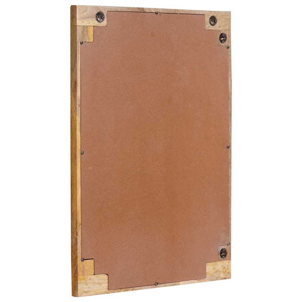 vidaXL Bathroom Mirror Brown 50 x 2.5 x 70 cm Solid Mango Wood 3
