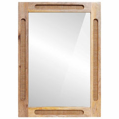 vidaXL Bathroom Mirror Brown 50 x 2.5 x 70 cm Solid Mango Wood 2