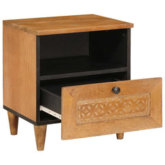 vidaXL Bedside Cabinet Light Brown 40 x 33 x 46 cm Engineered Wood 3