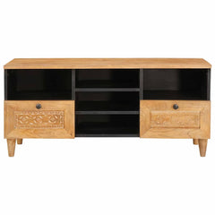 TV Cabinet with Drawer Solid Mango Wood, image 3