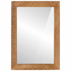 vidaXL Wall Mirror 70 x 50 cm Engineered Wood and Glass Rectangular 2
