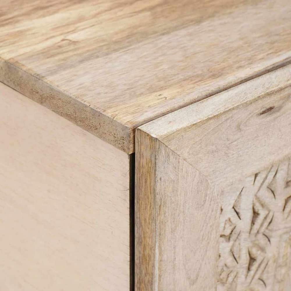 Coffee Table White 80 x 50 x 40 cm Engineered Wood White (bleached finish)