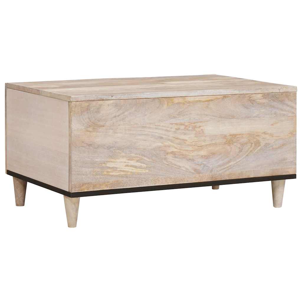 Coffee Table White 80 x 50 x 40 cm Engineered Wood White (bleached finish)