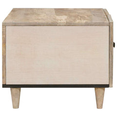 Coffee Table White 80 x 50 x 40 cm Engineered Wood White (bleached finish)