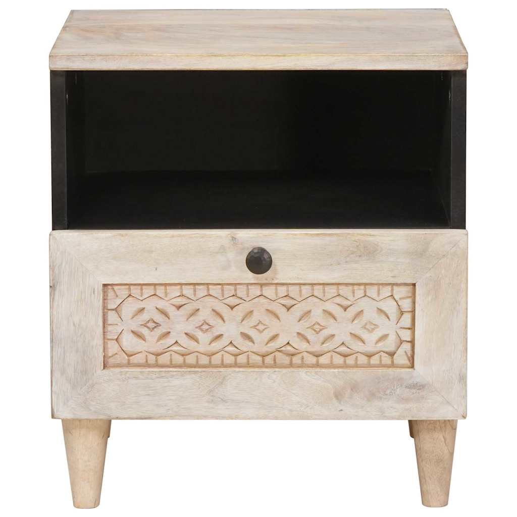 vidaXL Bedside Cabinet 2 pcs White 40 x 33 x 46 cm Engineered Wood 4