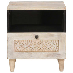 vidaXL Bedside Cabinet 2 pcs White 40 x 33 x 46 cm Engineered Wood 4