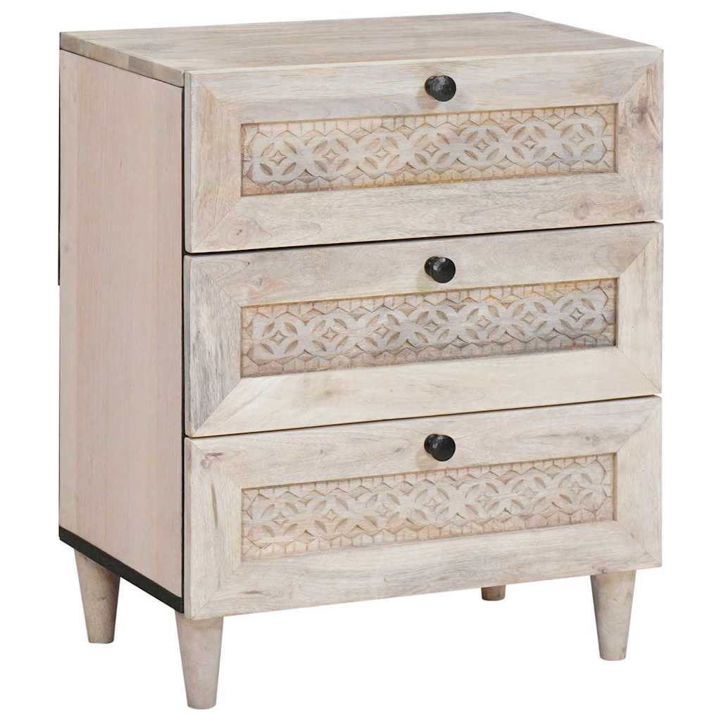 vidaXL Bedside Cabinet White 50 x 33 x 62 cm Engineered Wood 1