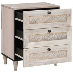 vidaXL Bedside Cabinet White 50 x 33 x 62 cm Engineered Wood 2