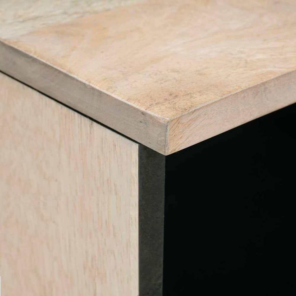 Bedside Cabinet White 50 x 33 x 62 cm Engineered Wood White (bleached finish)