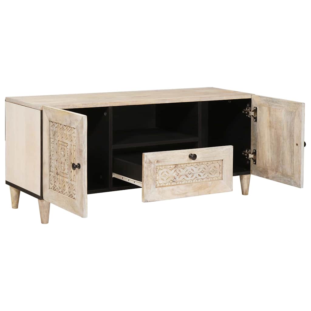 vidaXL TV Units with Drawer White 105 x 33 x 46 cm Engineered wood 2