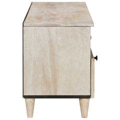 TV Cabinet Bleached White Solid Mango Wood, image 4
