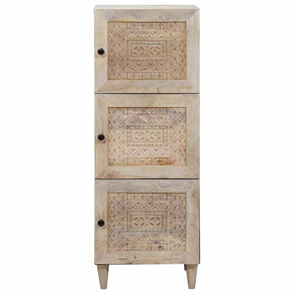 Highboard White Solid Mango Wood, image 3