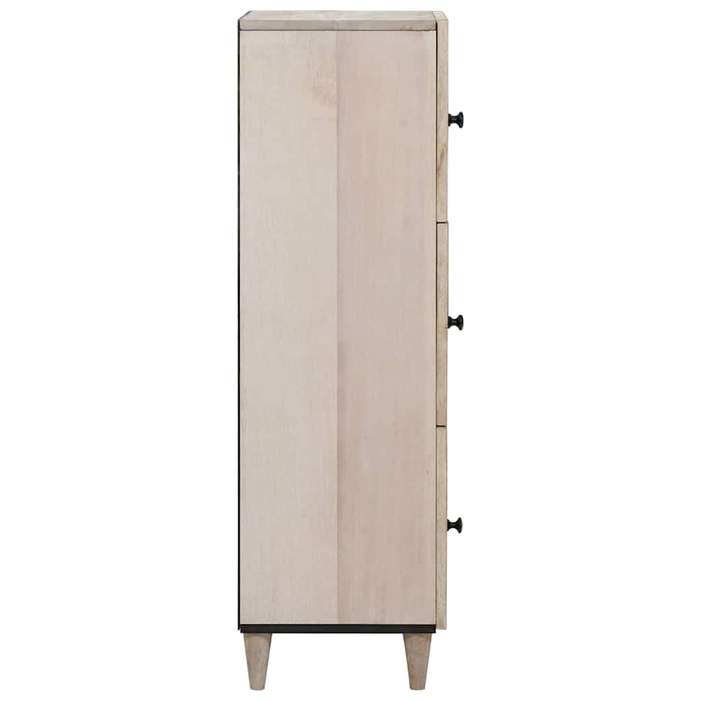 Highboard White Solid Mango Wood, image 4