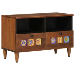 Coffee Table 80 x 54 x 40 cm Solid Mango Wood Walnut