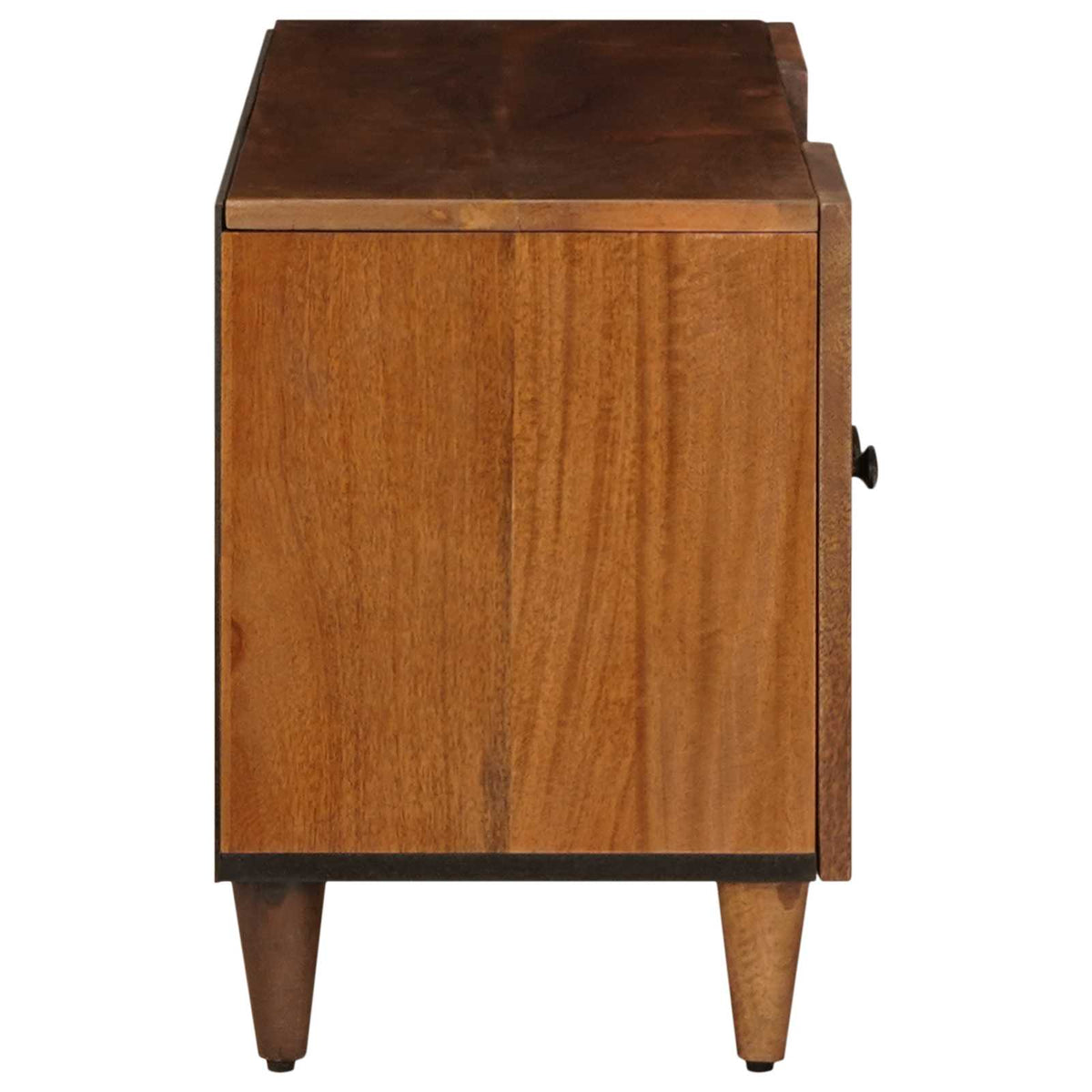 TV Cabinet with Drawer Walnut Solid Mango Wood, image 5