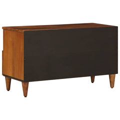 vidaXL TV Cabinet with Drawer Walnut 80 x 33 x 46 cm Solid Mango Wood 6