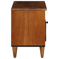 vidaXL TV Cabinet with Drawer Walnut 80 x 33 x 46 cm Solid Mango Wood 5