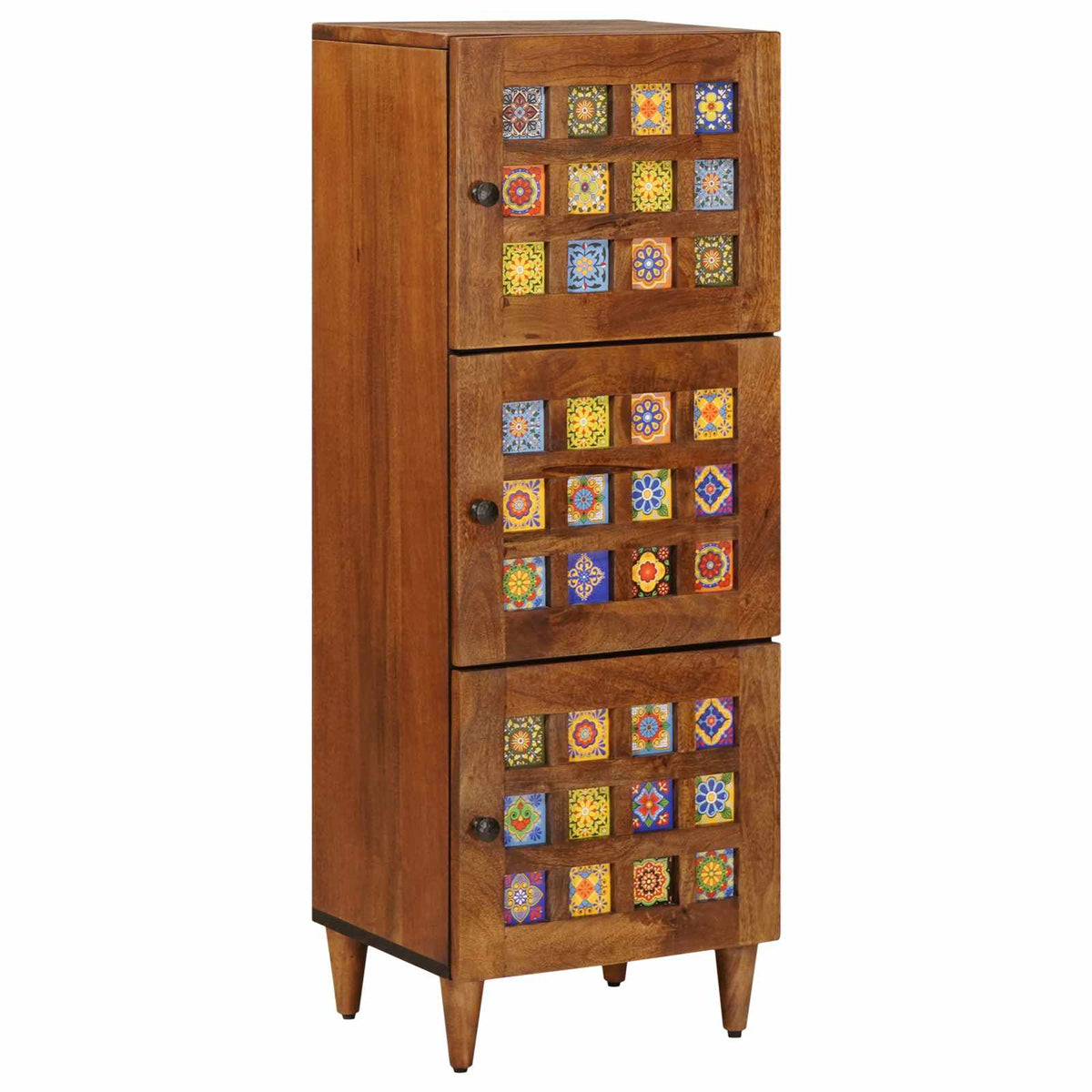 Highboard Walnut Solid Mango Wood, image 2