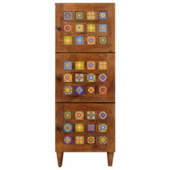 Highboard Walnut Solid Mango Wood, image 4