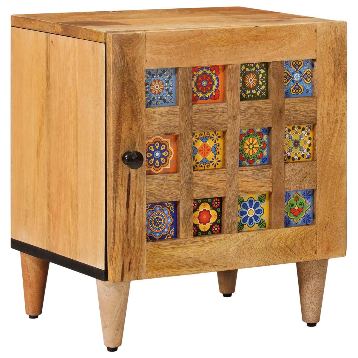 vidaXL Bedside Cabinet Brown 40 x 33 x 46 cm Solid Mango Wood