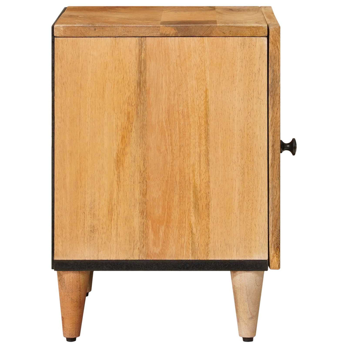 vidaXL Bedside Cabinet 2 pcs Natural 40 x 33 x 46 cm Solid Mango Wood 4