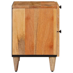 vidaXL Bedside Cabinet 2 pcs Natural 40 x 33 x 46 cm Solid Mango Wood 4