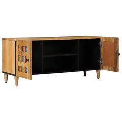 vidaXL TV Cabinet with Shelf Natural 105 x 33 x 46 cm Solid Mango Wood 2
