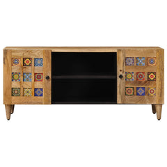 vidaXL TV Cabinet with Shelf Natural 105 x 33 x 46 cm Solid Mango Wood 3