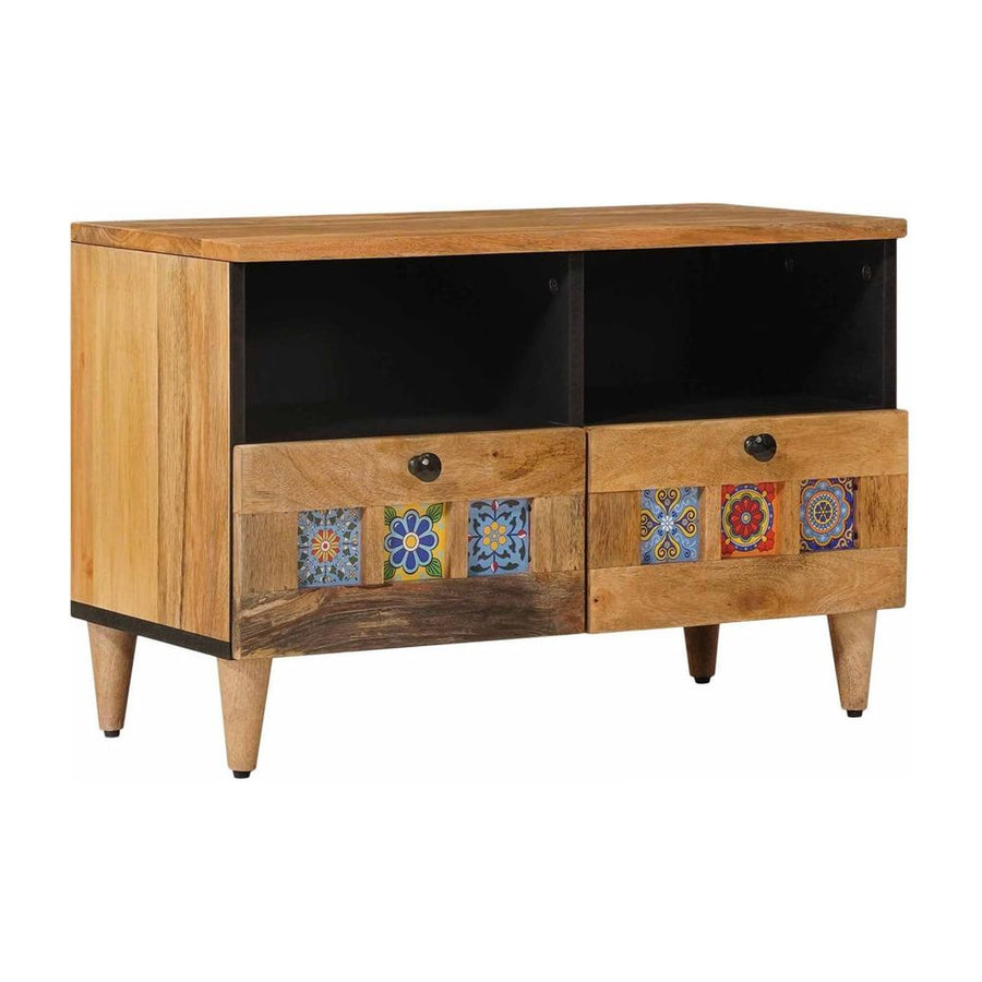 TV Cabinet Natural Solid Mango Wood