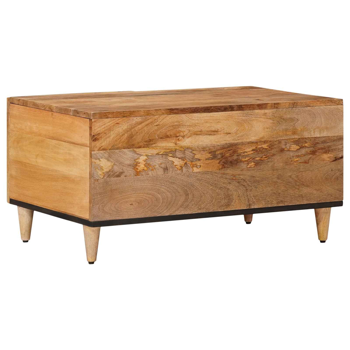 Coffee Table 80 x 50 x 40 cm Solid Mango Wood Natural