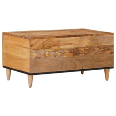 Coffee Table 80 x 50 x 40 cm Solid Mango Wood Natural