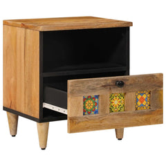 vidaXL Bedside Cabinet Natural 40 x 33 x 46 cm Solid Mango Wood 2