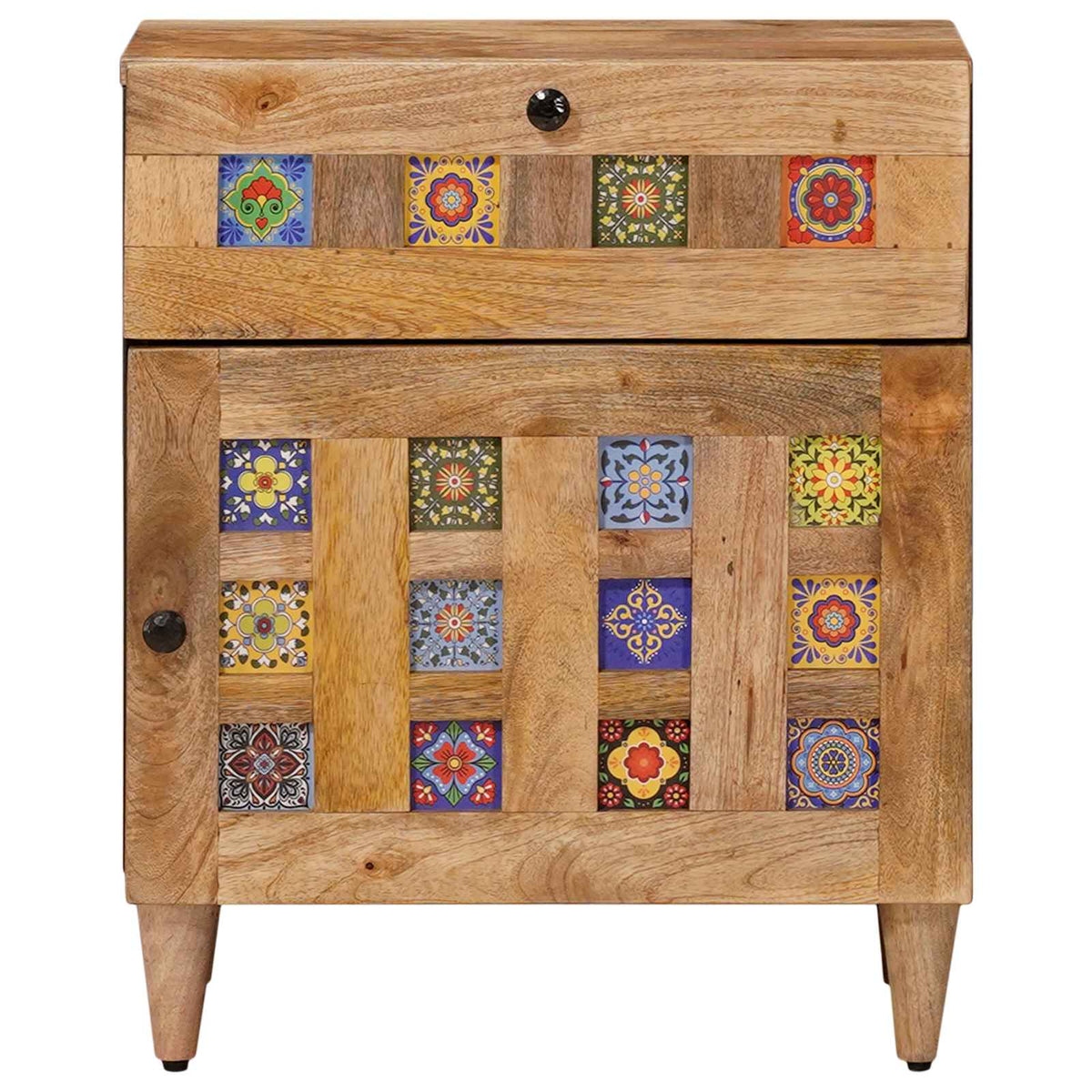 vidaXL Bedside Cabinet Natural 50 x 33 x 60 cm Solid Mango Wood 3
