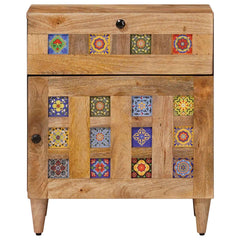 vidaXL Bedside Cabinet Natural 50 x 33 x 60 cm Solid Mango Wood 3