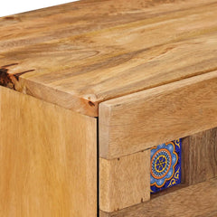 vidaXL Bedside Cabinet Natural 50 x 33 x 60 cm Solid Mango Wood 6